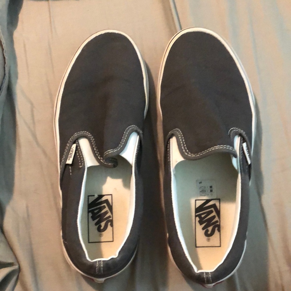Charcoal slip on vans